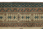 8x11 Blue and Ivory Turkish Tribal Rug