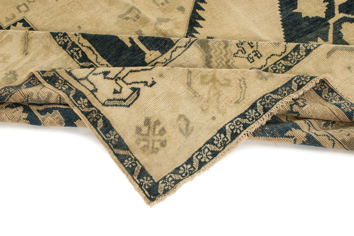 7x12 Green and Blue Turkish Tribal Rug