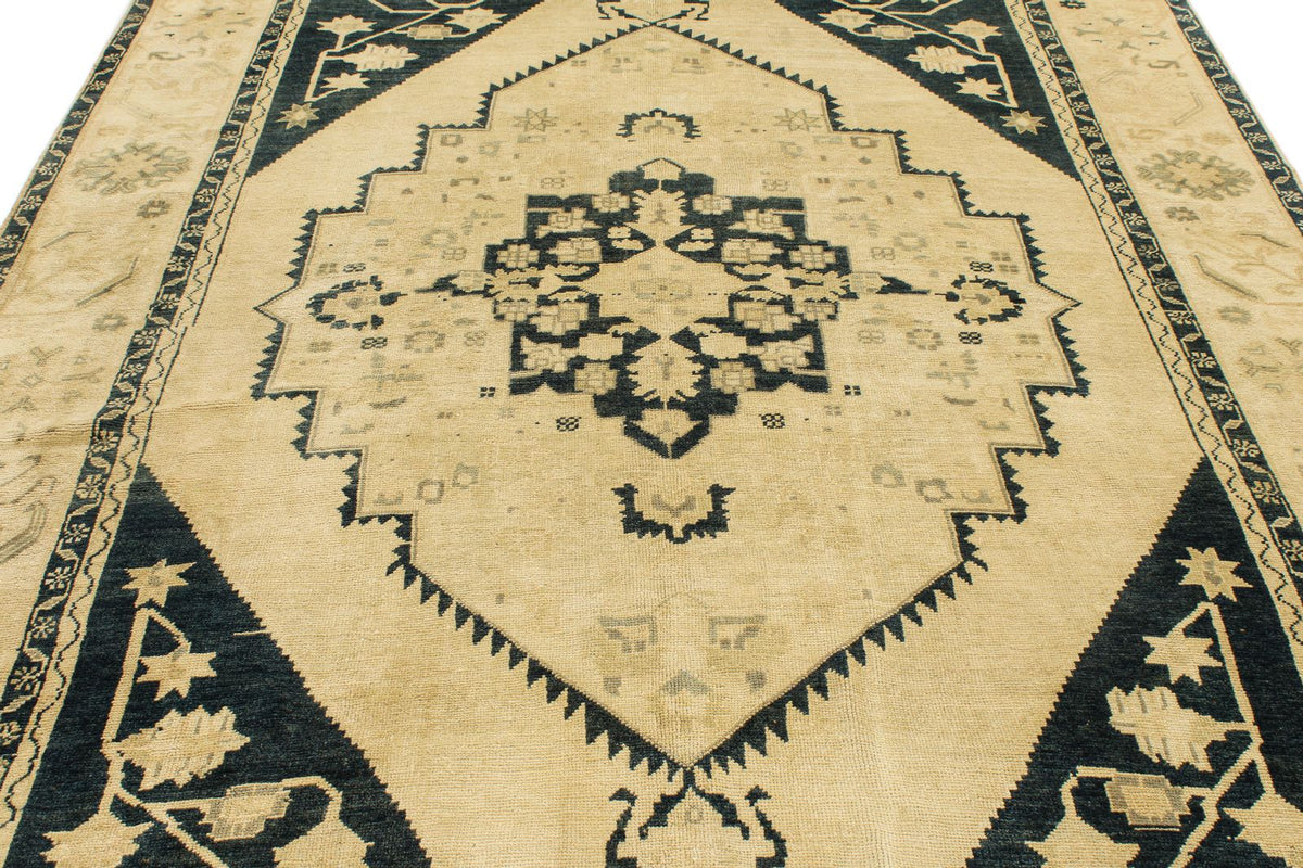 7x12 Green and Blue Turkish Tribal Rug