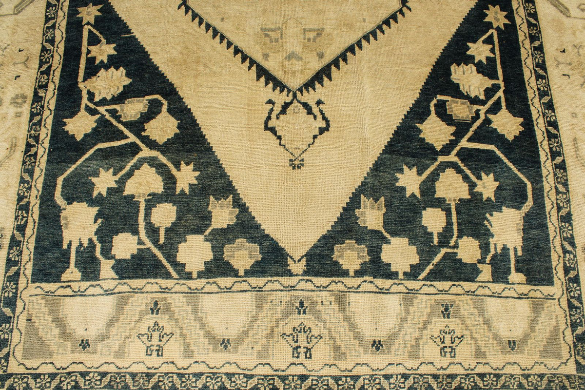7x12 Green and Blue Turkish Tribal Rug