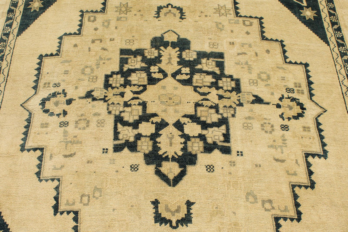 7x12 Green and Blue Turkish Tribal Rug