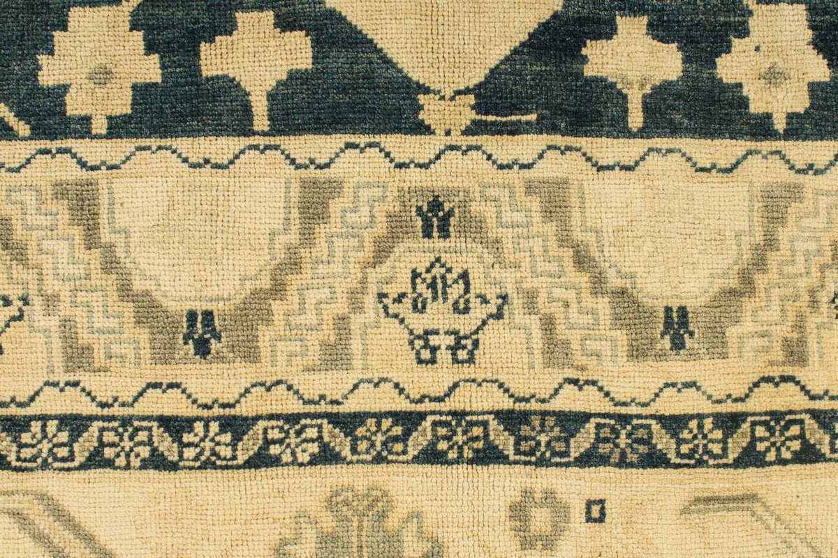 7x12 Green and Blue Turkish Tribal Rug