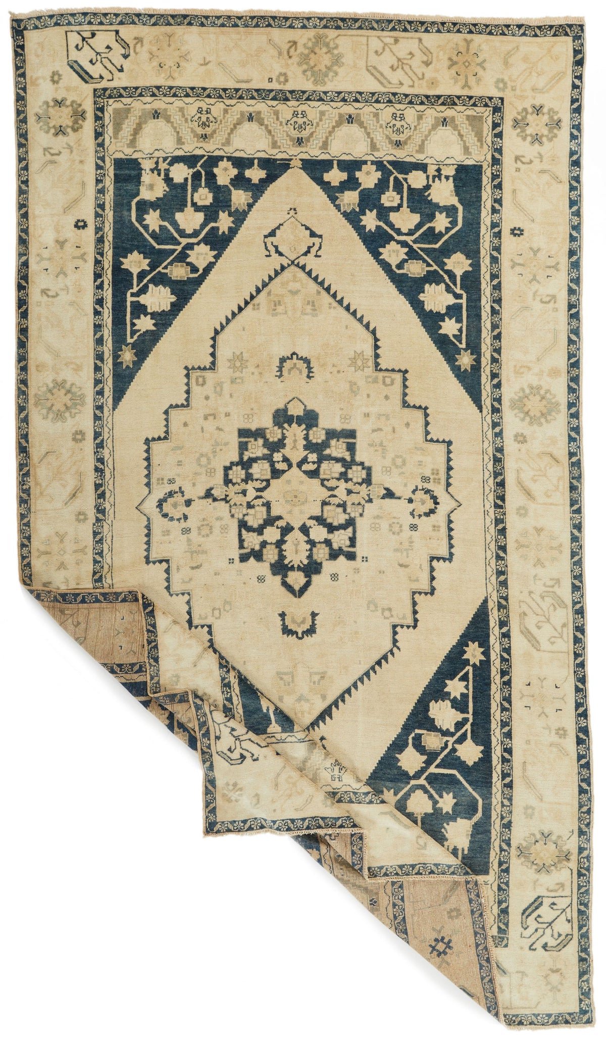 7x12 Green and Blue Turkish Tribal Rug