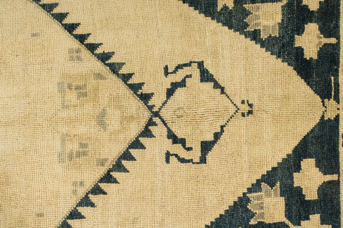 7x12 Green and Blue Turkish Tribal Rug