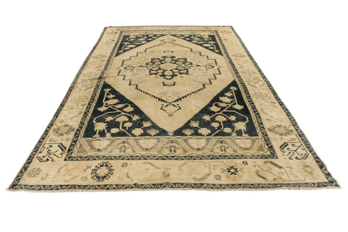 7x12 Green and Blue Turkish Tribal Rug