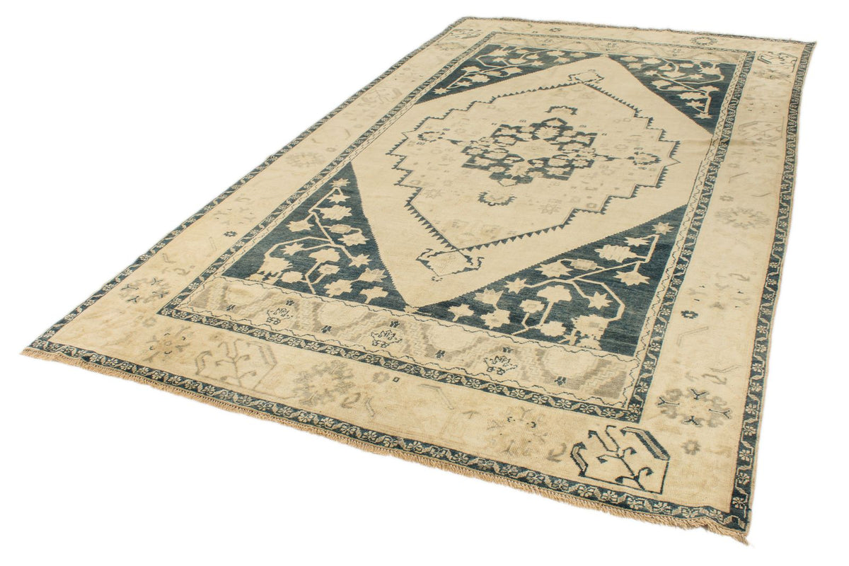 7x12 Green and Blue Turkish Tribal Rug