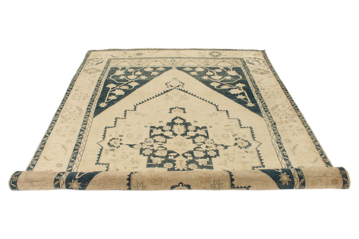 7x12 Green and Blue Turkish Tribal Rug