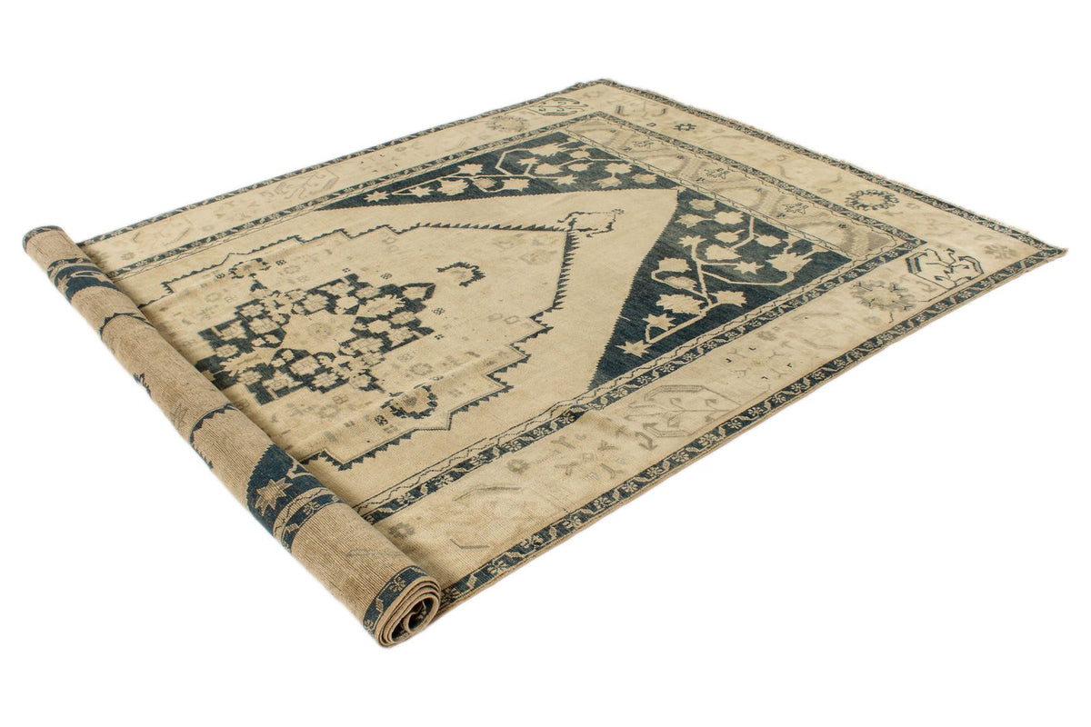 7x12 Green and Blue Turkish Tribal Rug