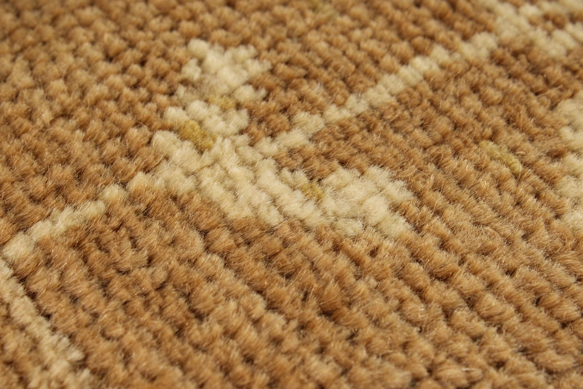 6x11 Green and Beige Turkish Tribal Rug