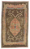 6x10 Brown and Pink Turkish Tribal Rug