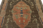 6x10 Brown and Pink Turkish Tribal Rug