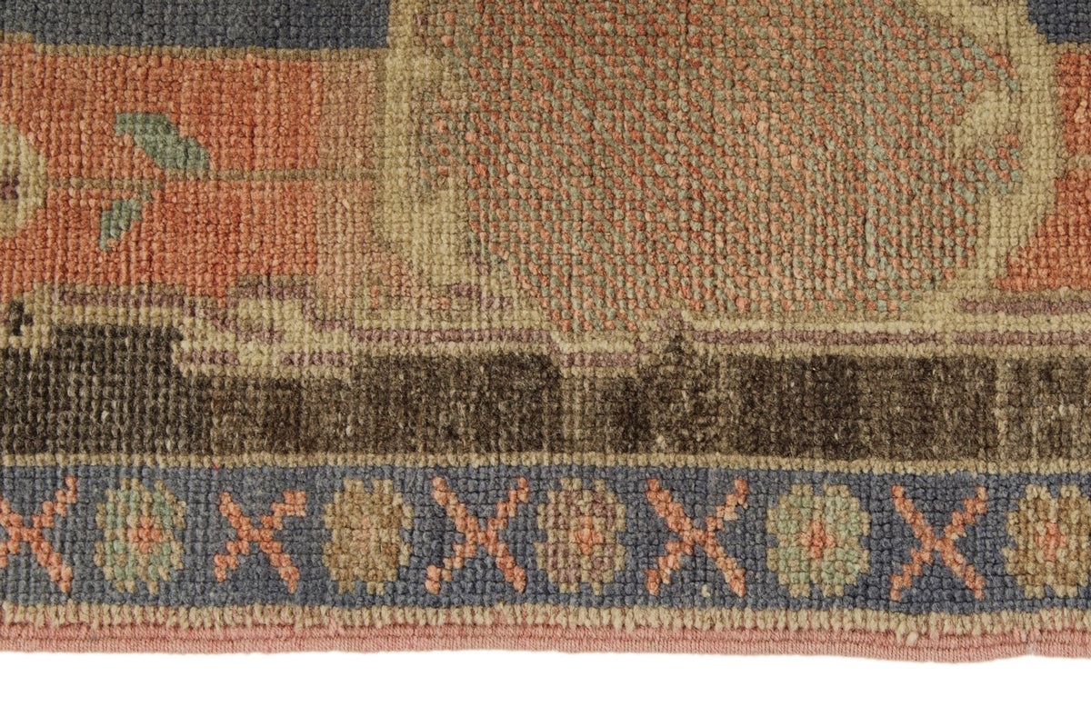 6x10 Brown and Pink Turkish Tribal Rug