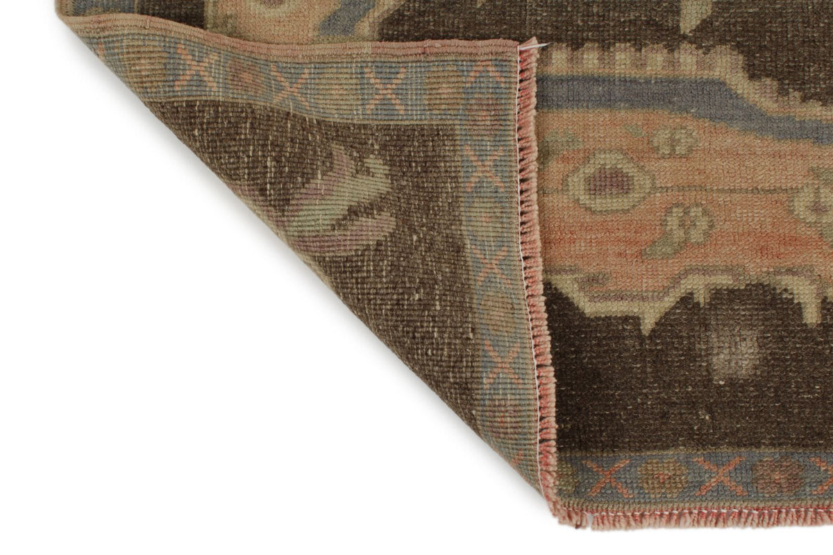 6x10 Brown and Pink Turkish Tribal Rug