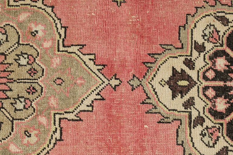 3x14 Pink and Brown Turkish Tribal Runner