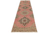 3x14 Pink and Brown Turkish Tribal Runner