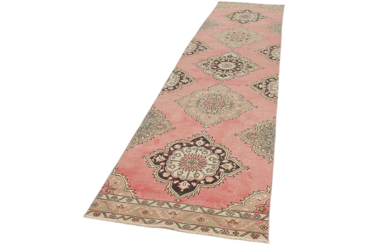 3x14 Pink and Brown Turkish Tribal Runner