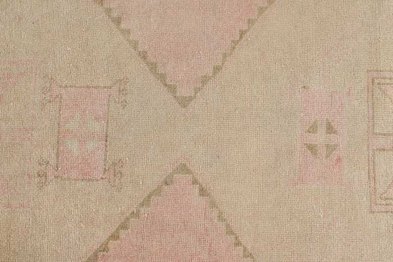 3x13 Pink and Green Turkish Tribal Runner