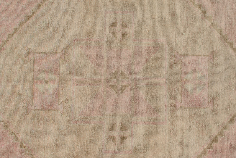 3x13 Pink and Green Turkish Tribal Runner
