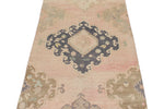 3x12 Pink and Navy Turkish Tribal Runner