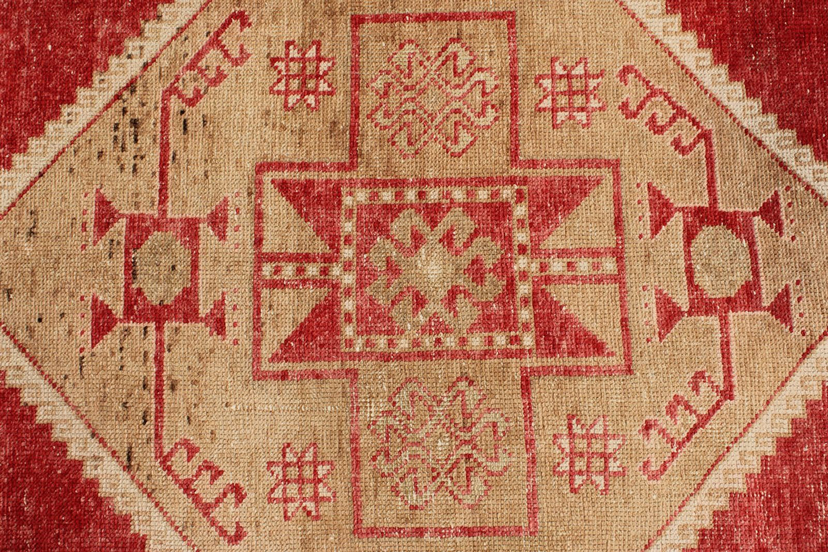 3x10 Green and Pink Turkish Tribal Runner