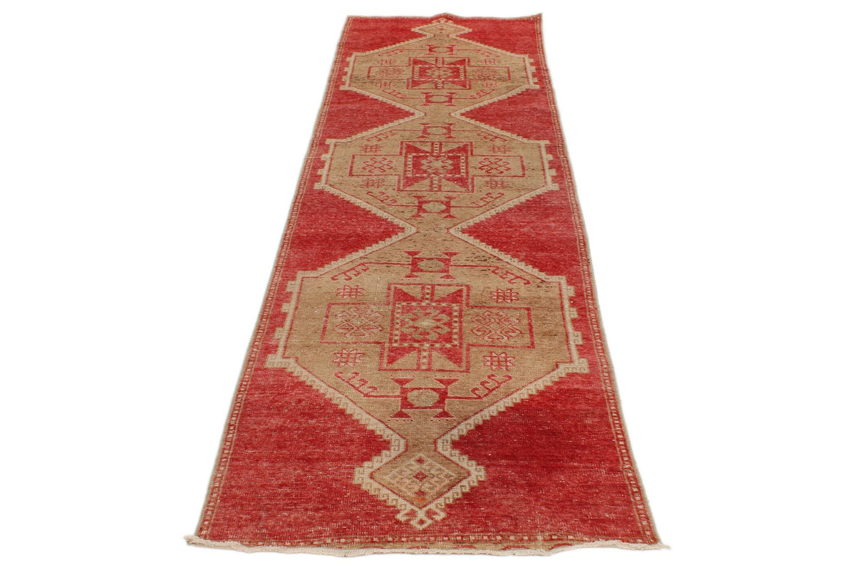 3x10 Green and Pink Turkish Tribal Runner