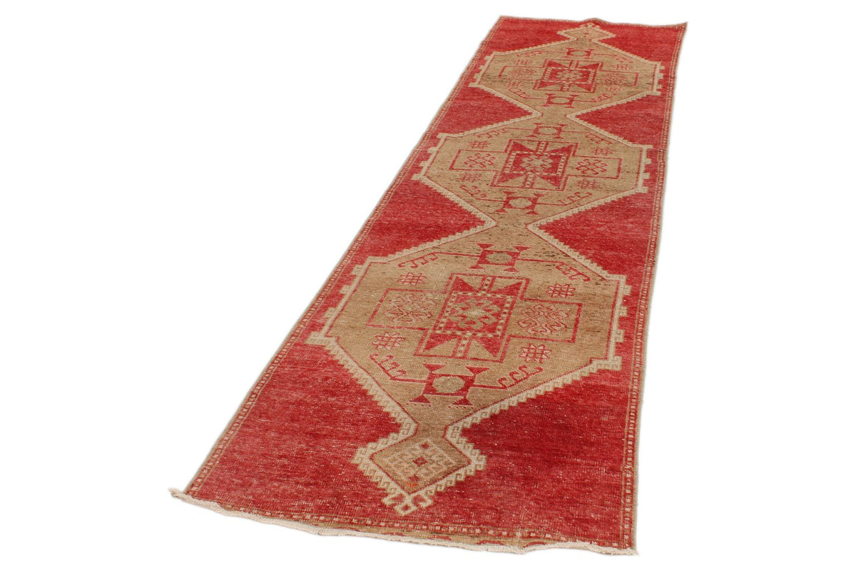 3x10 Green and Pink Turkish Tribal Runner