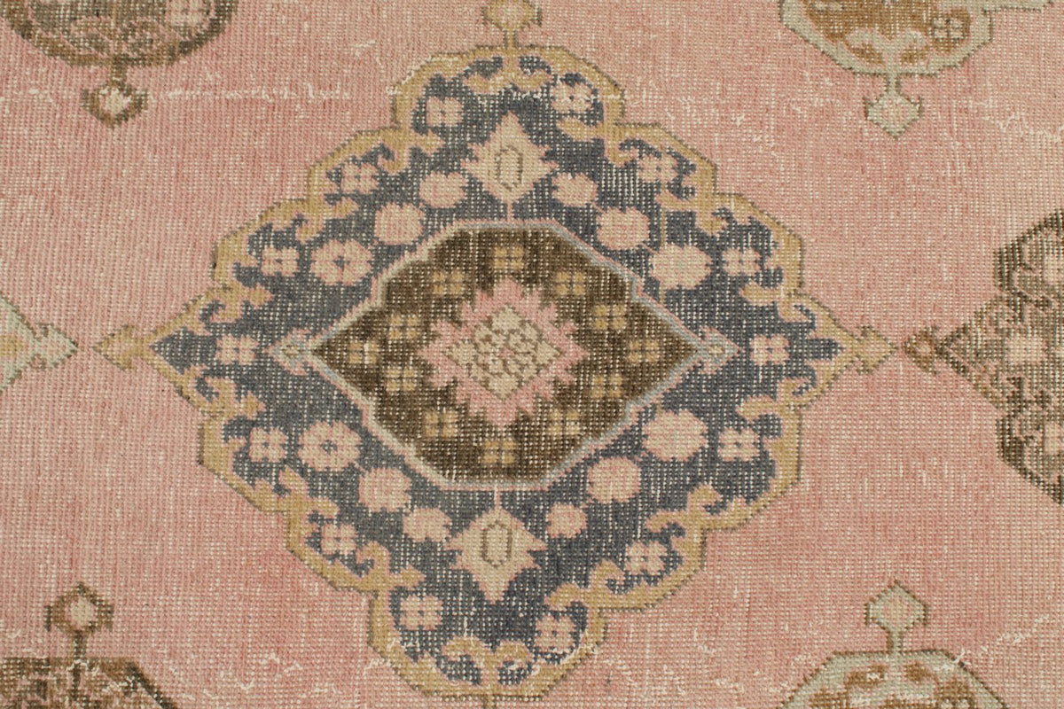 3x13 Brown and Pink Turkish Tribal Runner