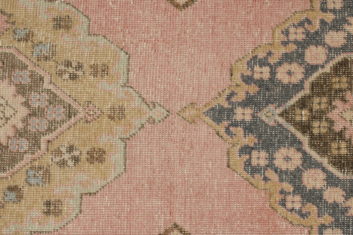 3x13 Brown and Pink Turkish Tribal Runner