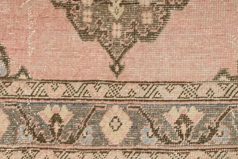 3x13 Brown and Pink Turkish Tribal Runner