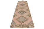 3x13 Brown and Pink Turkish Tribal Runner