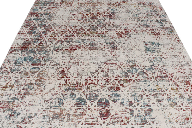 7x10 Red and Blue Turkish Antep Rug