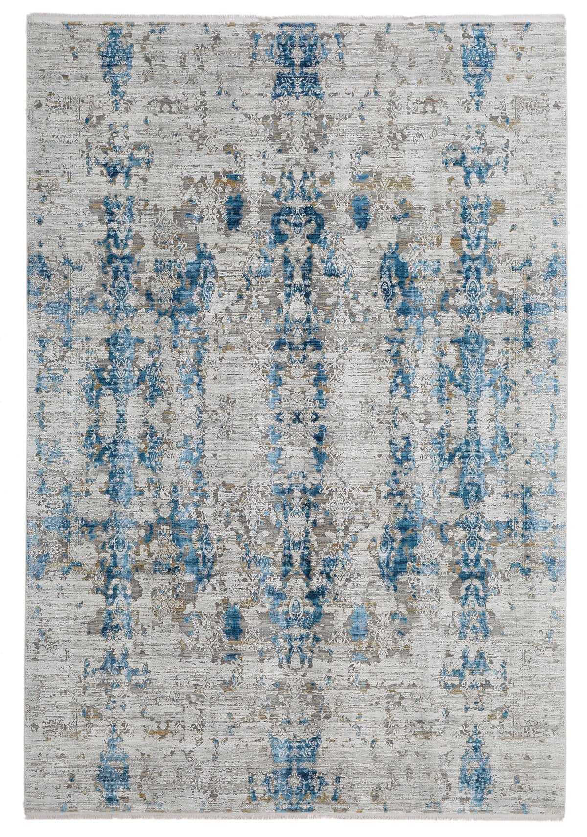 7x10 Gray and Blue Turkish Antep Rug