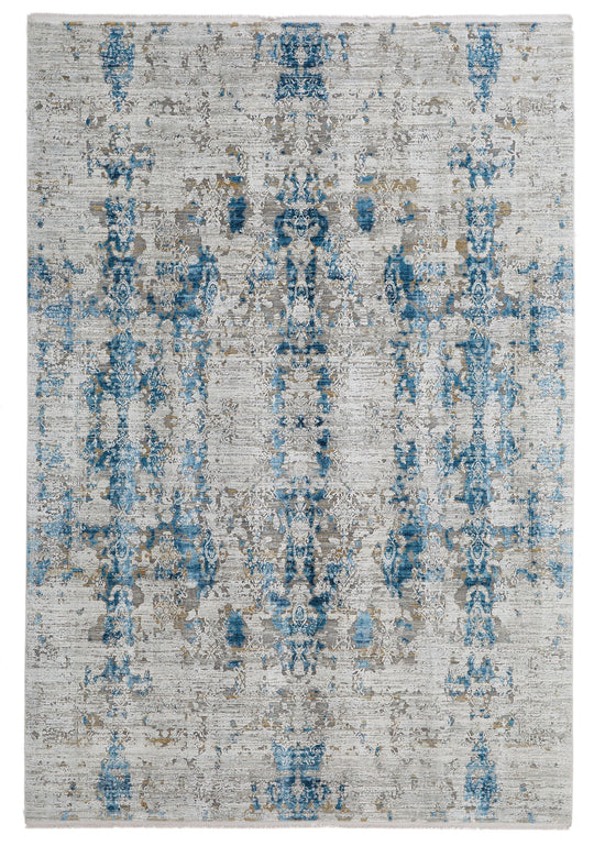 7x10 Gray and Blue Turkish Antep Rug