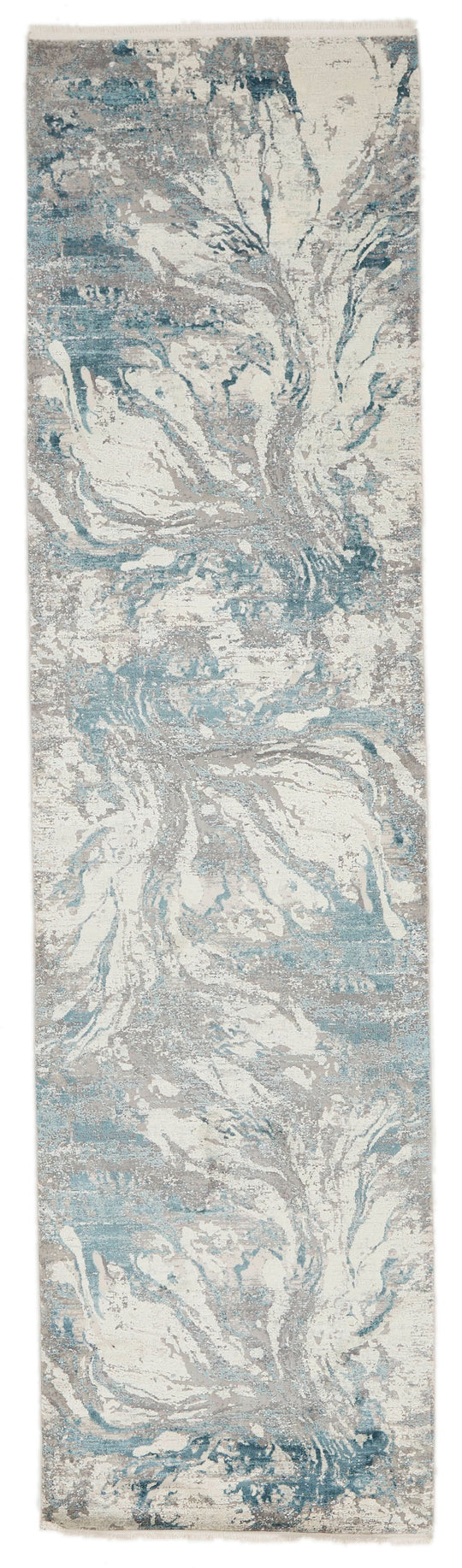 3x10 Gray and Blue Turkish Antep Runner