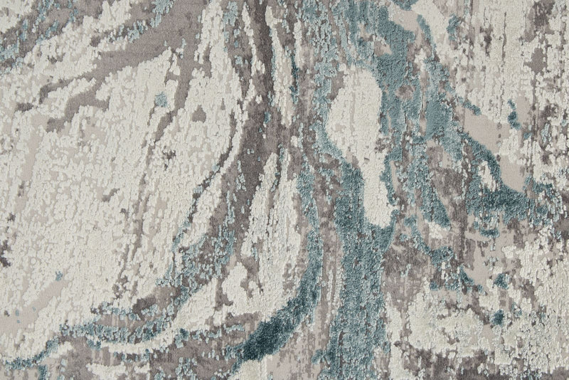 3x10 Gray and Blue Turkish Antep Runner
