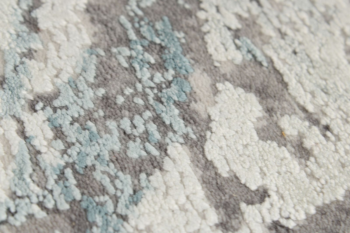 3x10 Gray and Blue Turkish Antep Runner