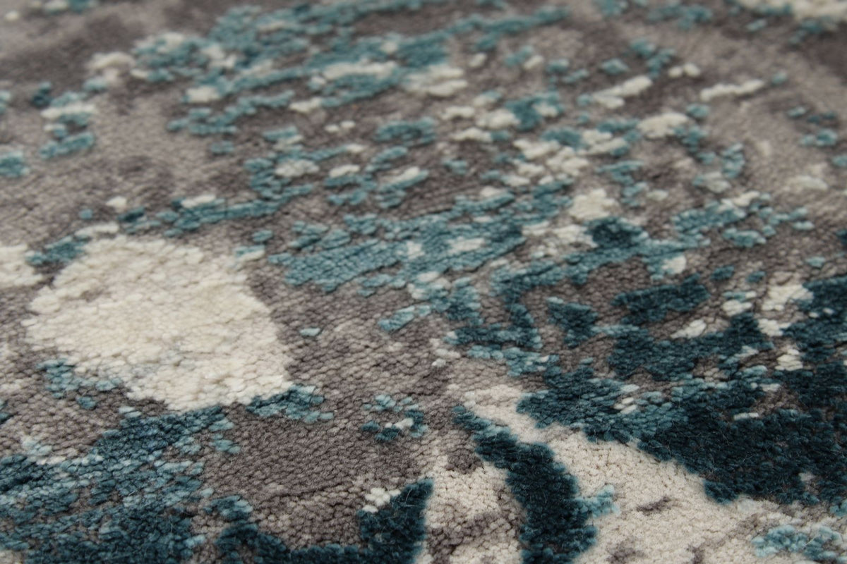 3x10 Gray and Blue Turkish Antep Runner