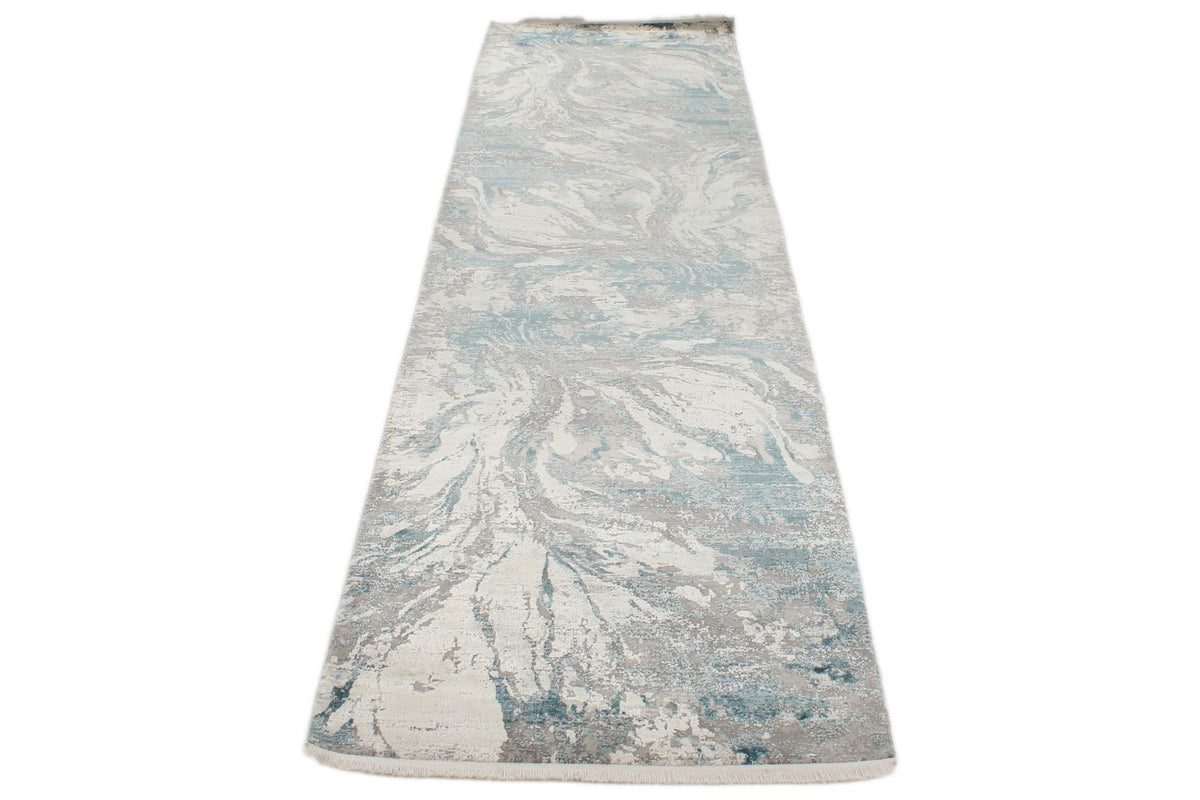 3x10 Gray and Blue Turkish Antep Runner