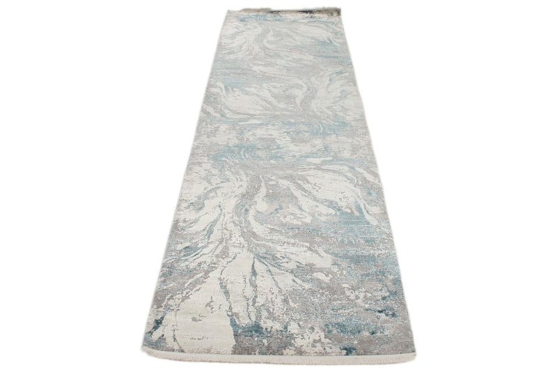 3x10 Gray and Blue Turkish Antep Runner