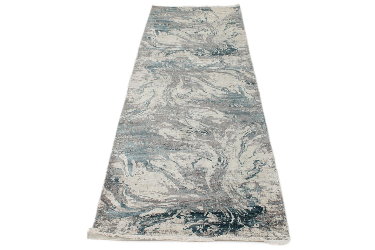 3x10 Gray and Blue Turkish Antep Runner