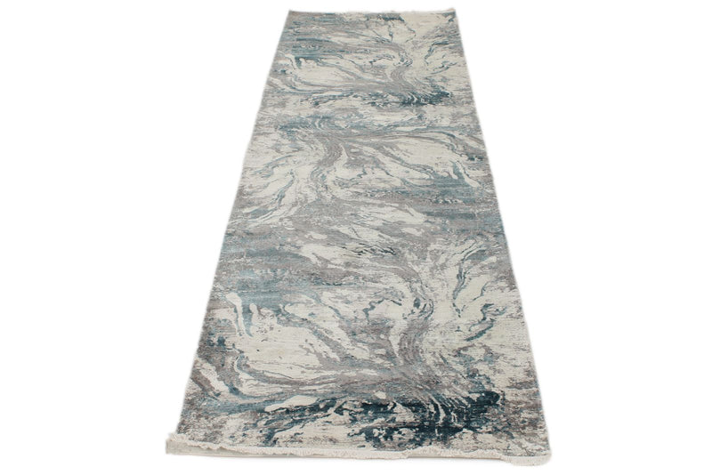 3x10 Gray and Blue Turkish Antep Runner