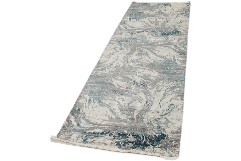 3x10 Gray and Blue Turkish Antep Runner