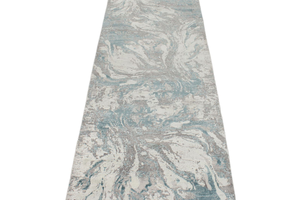3x10 Gray and Blue Turkish Antep Runner