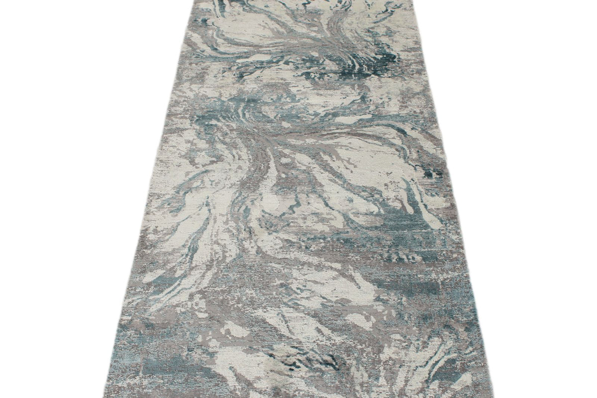3x10 Gray and Blue Turkish Antep Runner