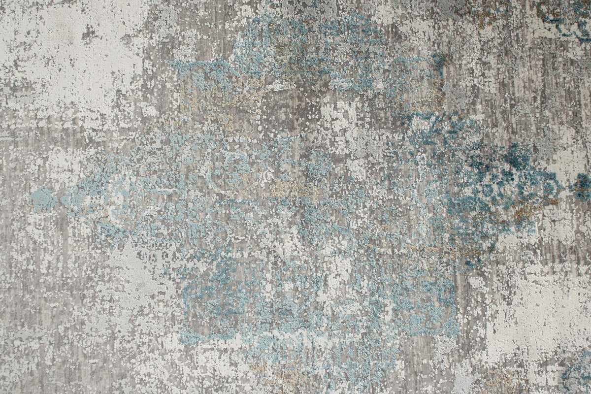 3x10 Gray and Blue Turkish Antep Runner