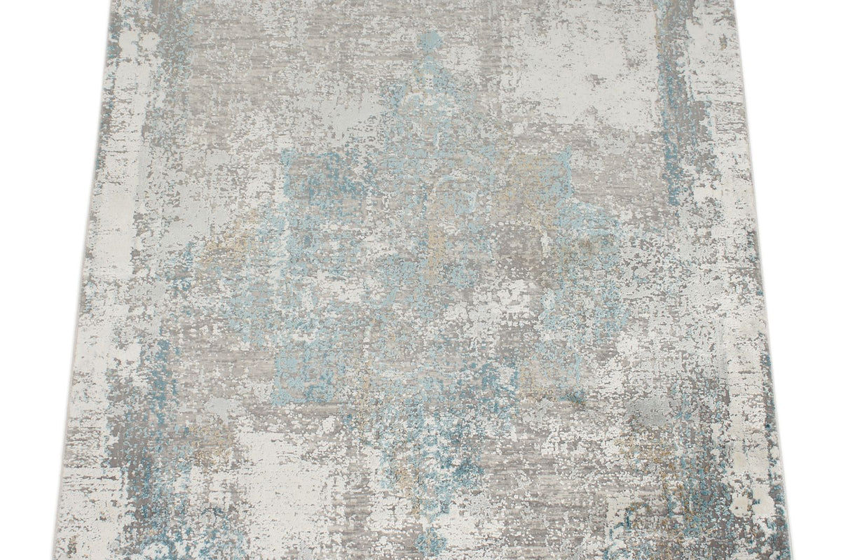 3x10 Gray and Blue Turkish Antep Runner