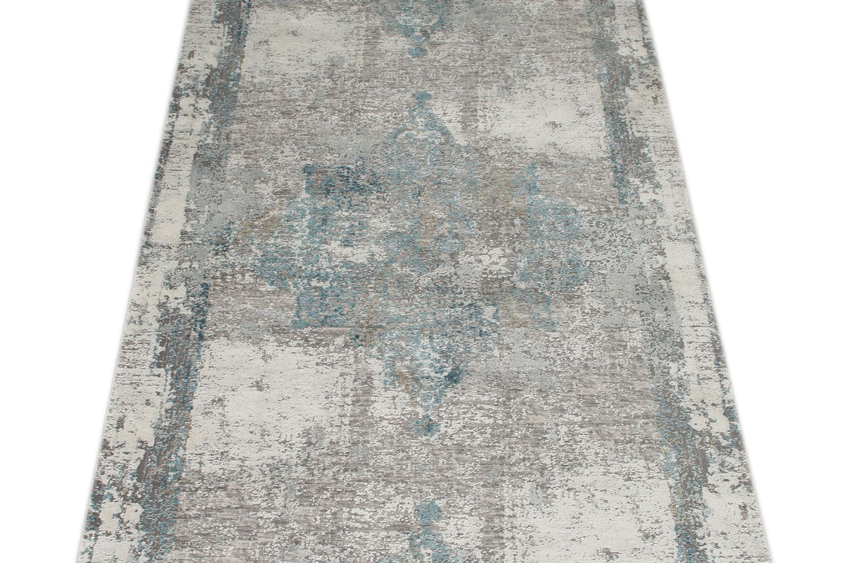 3x10 Gray and Blue Turkish Antep Runner