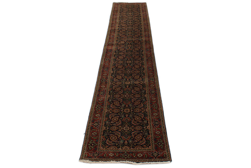 2x12 Navy and Red Traditional Runner