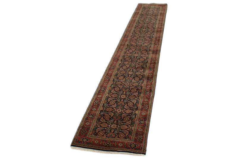 2x12 Navy and Red Traditional Runner