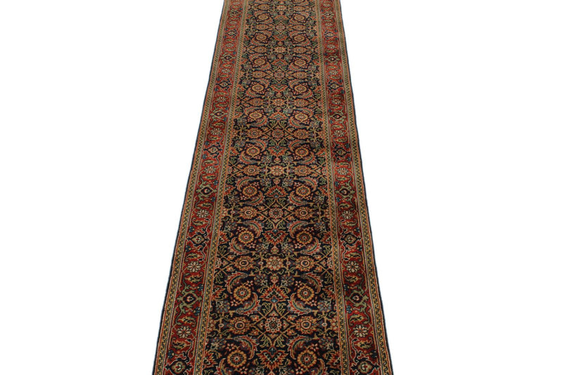 2x12 Navy and Red Traditional Runner
